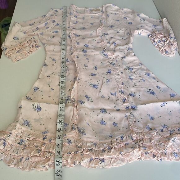 by TiMo Light pink Floral Ruffle Coquette Mini Dress Size Small - Picture 11 of 12
